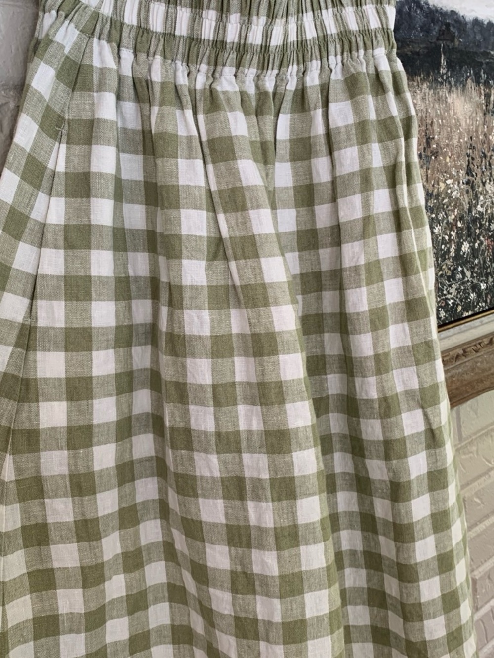 notPERFECTLINEN Laurel Gingham Sion Skirt - Picture 3 of 5